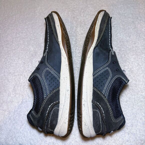 Clarks Gray Leather Casual Shoes Men's 11.5W - Picture 5 of 9